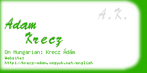 adam krecz business card